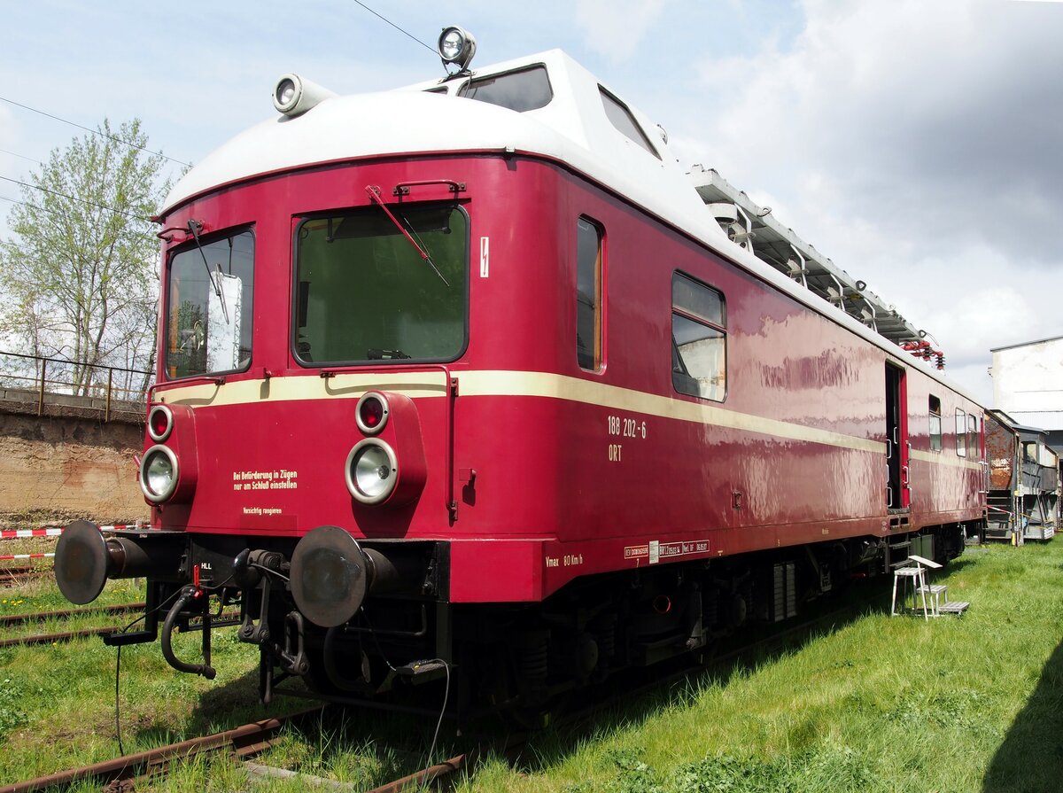 ORT 188 202-6 Oberleitungs-Revisionswagen im Bw Dresden Altstadt beim 7. Dampfloktreffen am 17.04.2015.