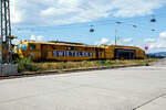 Die Plasser & Theurer Vierschwellen-Universalstopfmaschine Unimat 09-32/4S Dynamic, Schweres Nebenfahrzeug Nr.