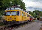 Der Diagnose VT Oberleitungsmesswagen 701 017-6 (99 80 9263 002-4 D-DB) der DB Netz Instandhaltung, ex DB Karlsruhe 6213 ist am 03.08.2020 in Linz am Rhein abgestellt.